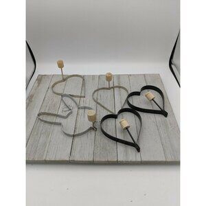 4 Metal Heart 1 Rabbit Shaped Fried Egg Ring Pancake Mold Wood Handle